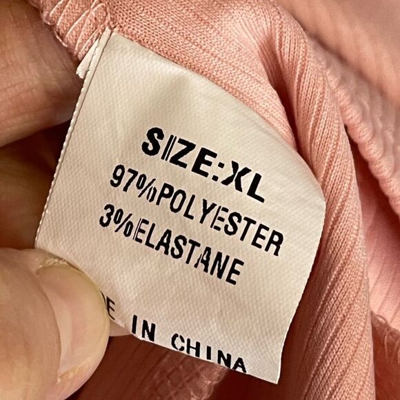 5 for $25🔥XL Sequined Pink Half Zip Pull Over Sweater - Picture 4 of 5